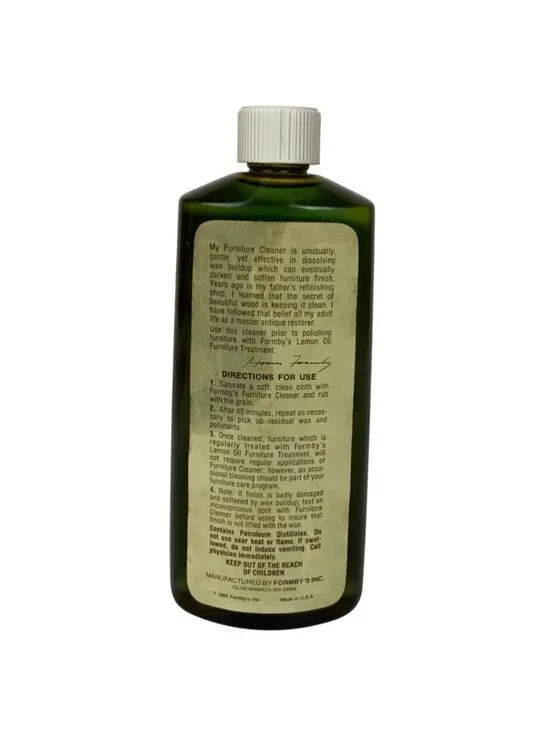 Formbys Furniture Cleaner 16 Oz Bottle Gently Removes Dirt Pollutants & Wax 1980 - Picture 3 of 5